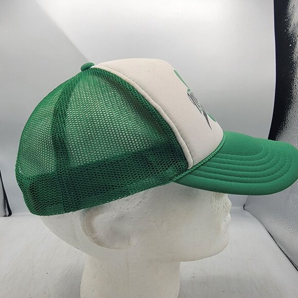 Malarkys Irish Pub Newport Beach California White Green Trucker Hat Casual - Picture 4 of 9